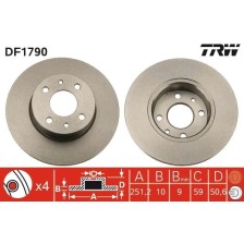 Brake Disc TRW DF1790