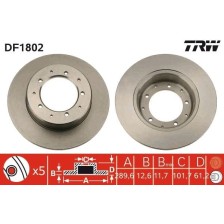 Brake Disc TRW DF1802
