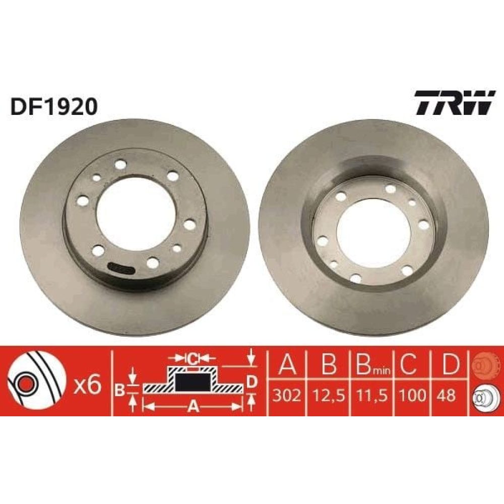 Brake Disc TRW DF1920