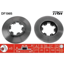 Brake Disc TRW DF1965