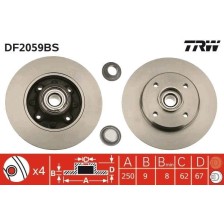 Brake Disc TRW DF2059BS
