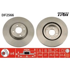 Brake Disc TRW DF2566