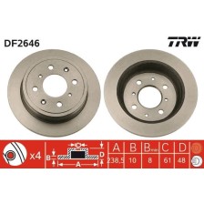 Brake Disc TRW DF2646