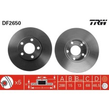 Brake Disc TRW DF2650