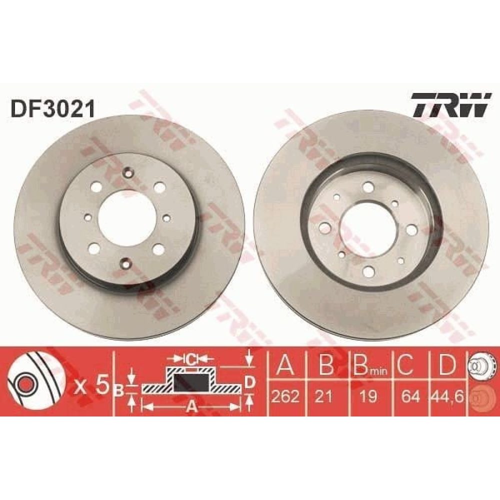 Brake Disc TRW DF3021
