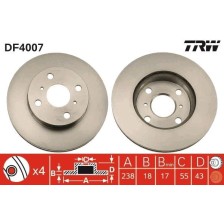 Brake Disc TRW DF4007
