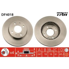 Brake Disc TRW DF4018