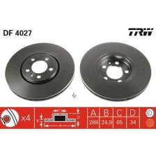 Brake Disc TRW DF4027