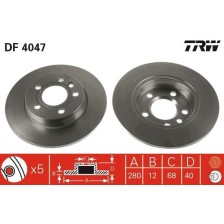 Brake Disc TRW DF4047