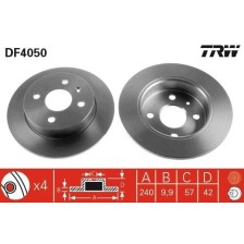 Brake Disc TRW DF4050