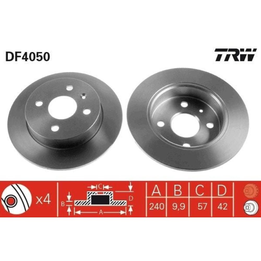Brake Disc TRW DF4050