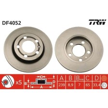 Brake Disc TRW DF4052