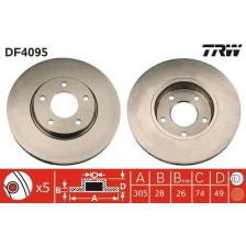 Brake Disc TRW DF4095