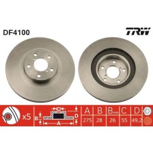 Brake Disc TRW DF4100