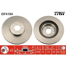 Brake Disc TRW DF4104