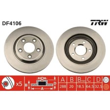 Brake Disc TRW DF4106