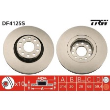 Brake Disc TRW DF4125S