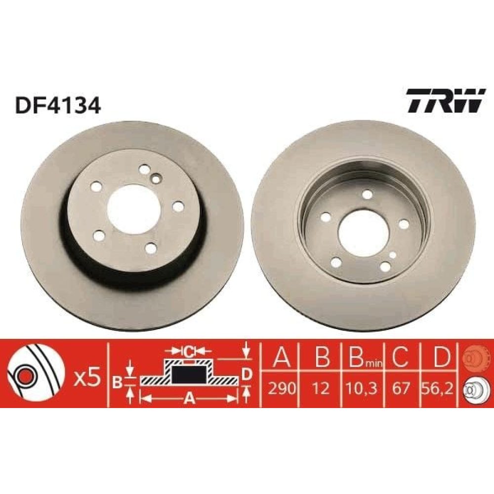 Brake Disc TRW DF4134