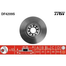 Brake Disc TRW DF4209S