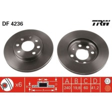 Brake Disc TRW DF4236
