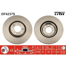 Brake Disc TRW DF4237S
