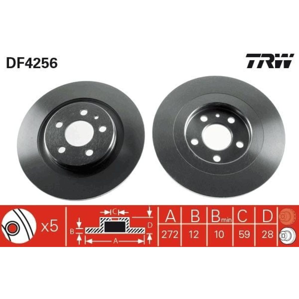Brake Disc TRW DF4256
