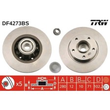 Brake Disc TRW DF4273BS