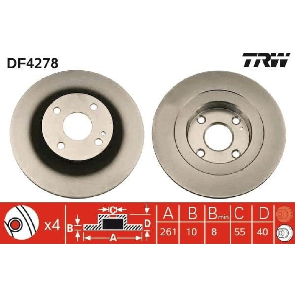 Brake Disc TRW DF4278