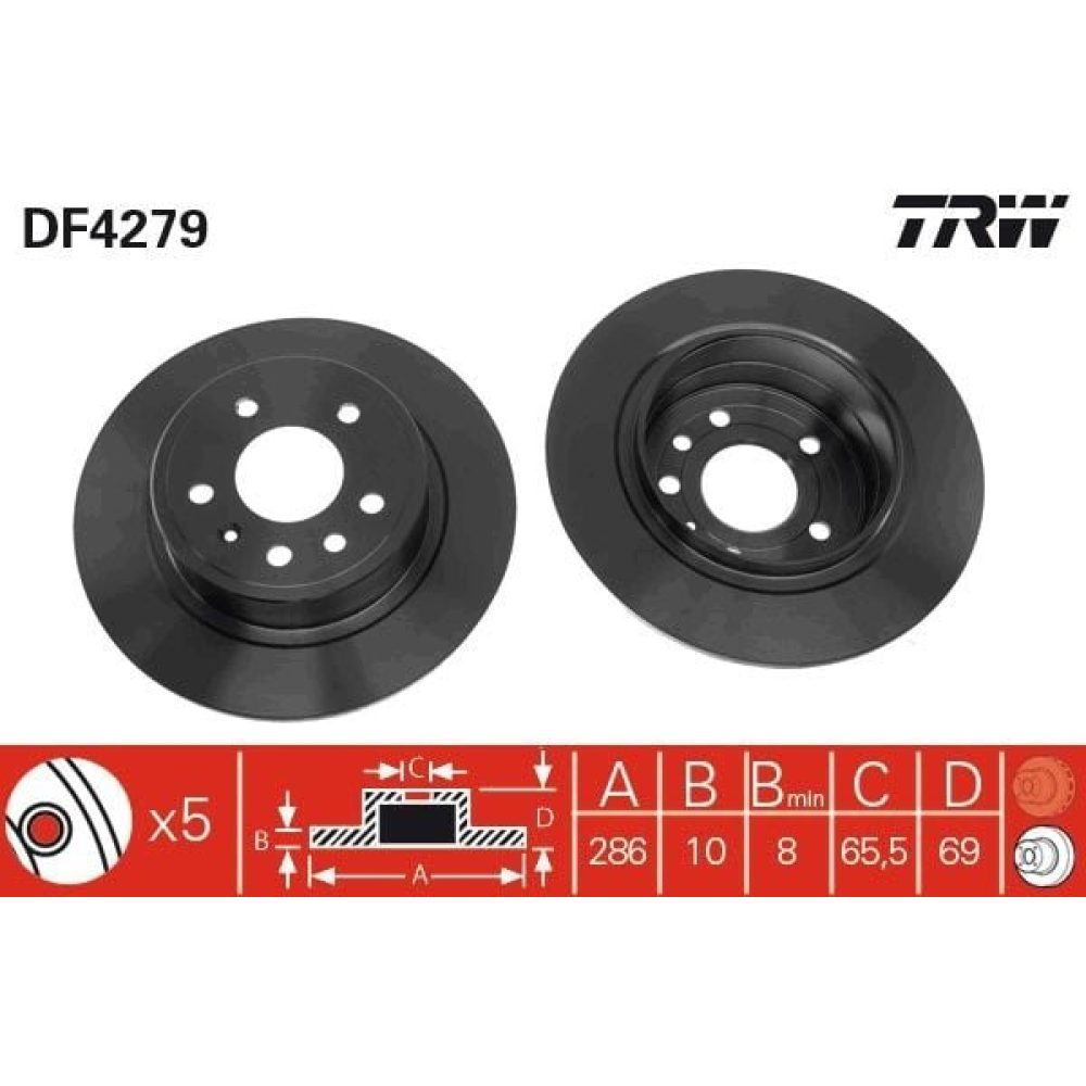 Brake Disc TRW DF4279
