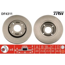 Brake Disc TRW DF4311