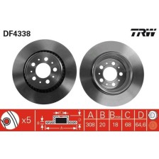 Brake Disc TRW DF4338