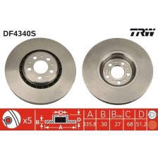 Brake Disc TRW DF4340S
