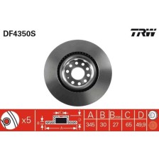 Brake Disc TRW DF4350S