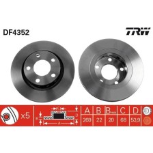 Brake Disc TRW DF4352