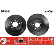 Brake Disc TRW DF4360
