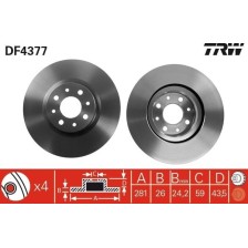Brake Disc TRW DF4377