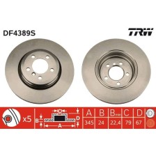 Brake Disc TRW DF4389S