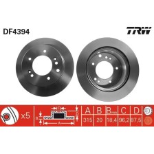 Brake Disc TRW DF4394