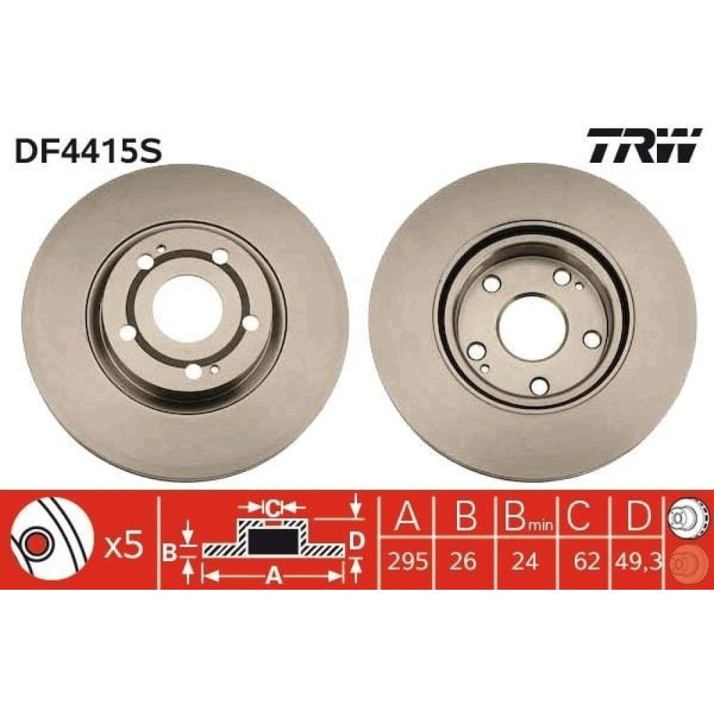 Brake Disc TRW DF4415S