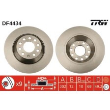 Brake Disc TRW DF4434