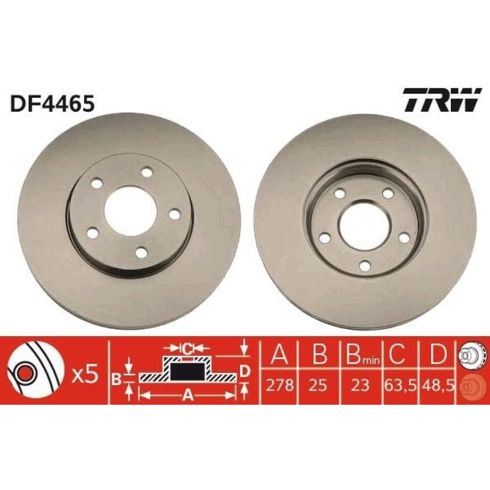 Brake Disc TRW DF4465