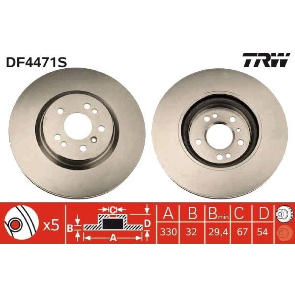 Brake Disc TRW DF4471S