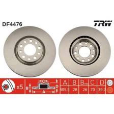 Brake Disc TRW DF4476