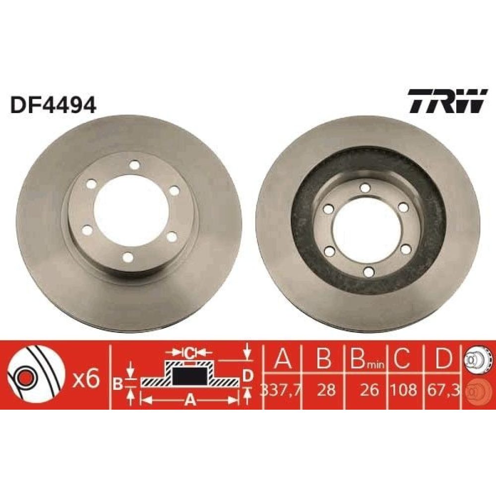 Brake Disc TRW DF4494