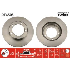 Brake Disc TRW DF4506