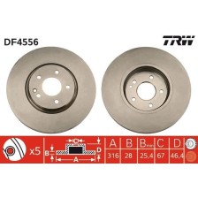 Brake Disc TRW DF4556