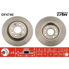 Brake Disc TRW DF4740