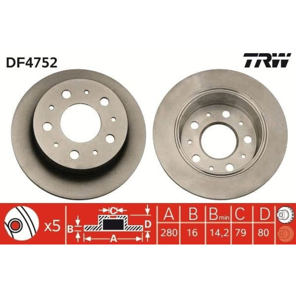 Brake Disc TRW DF4752