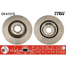 Brake Disc TRW DF4757S