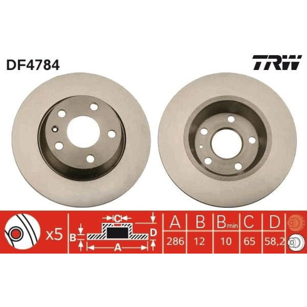 Brake Disc TRW DF4784